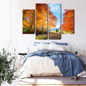 Peinture en plusieurs parties Arbres D'automne Colorés – Image 3