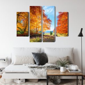 Peinture en plusieurs parties Arbres D'automne Colorés – Image 4
