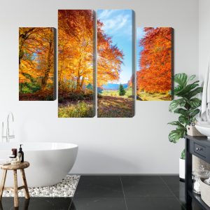 Peinture en plusieurs parties Arbres D'automne Colorés – Image 5