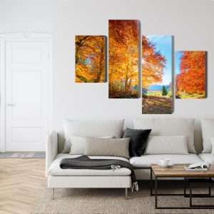 Peinture en plusieurs parties Arbres D'automne Colorés – Image 6
