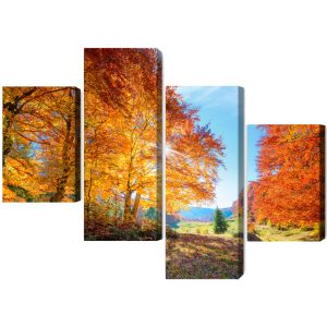 Peinture en plusieurs parties Arbres D'automne Colorés – Image 2