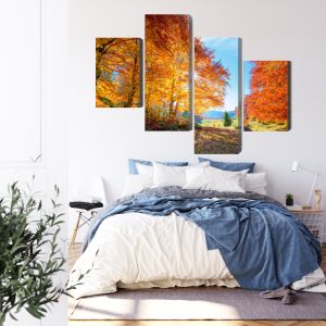Peinture en plusieurs parties Arbres D'automne Colorés – Image 3