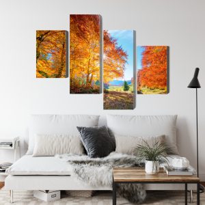 Peinture en plusieurs parties Arbres D'automne Colorés – Image 4