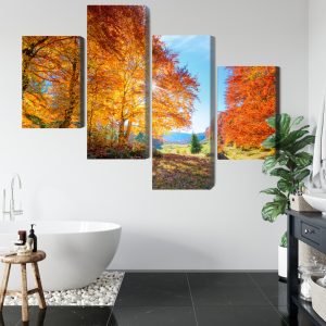 Peinture en plusieurs parties Arbres D'automne Colorés – Image 5