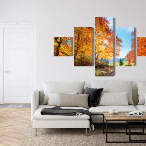 Peinture en plusieurs parties Arbres D'automne Colorés – Image 6
