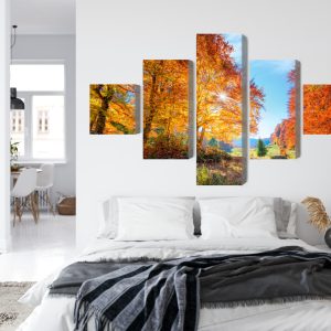 Peinture en plusieurs parties Arbres D'automne Colorés – Image 7