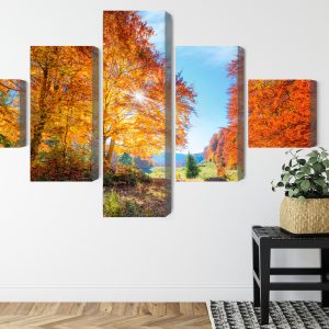 Peinture en plusieurs parties Arbres D'automne Colorés – Image 8