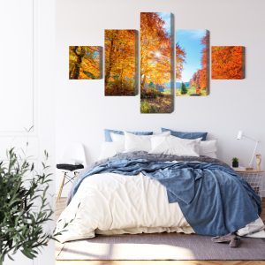 Peinture en plusieurs parties Arbres D'automne Colorés – Image 3