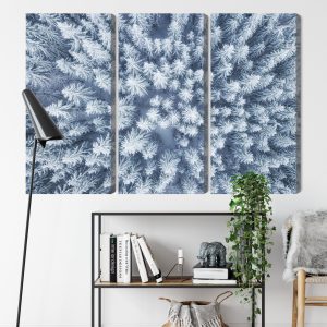 Peinture en plusieurs parties Vue Aérienne De La Forêt D'hiver – Image 9