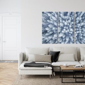 Peinture en plusieurs parties Vue Aérienne De La Forêt D'hiver – Image 6