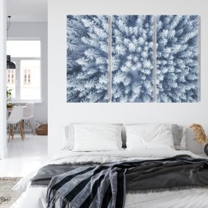Peinture en plusieurs parties Vue Aérienne De La Forêt D'hiver – Image 7
