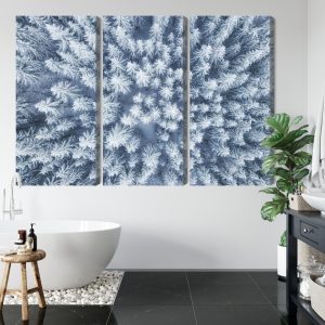 Peinture en plusieurs parties Vue Aérienne De La Forêt D'hiver – Image 5