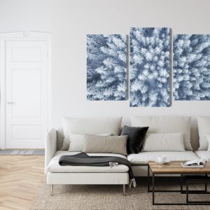 Peinture en plusieurs parties Vue Aérienne De La Forêt D'hiver – Image 6