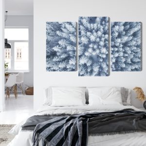 Peinture en plusieurs parties Vue Aérienne De La Forêt D'hiver – Image 7