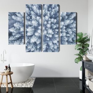 Peinture en plusieurs parties Vue Aérienne De La Forêt D'hiver – Image 5