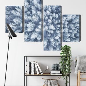 Peinture en plusieurs parties Vue Aérienne De La Forêt D'hiver – Image 9