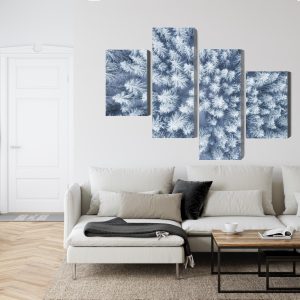 Peinture en plusieurs parties Vue Aérienne De La Forêt D'hiver – Image 6