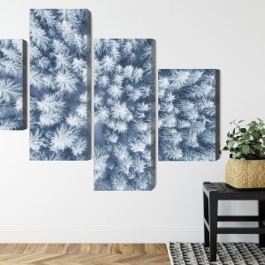 Peinture en plusieurs parties Vue Aérienne De La Forêt D'hiver – Image 8