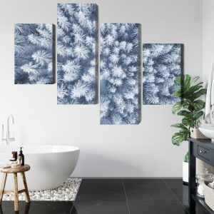 Peinture en plusieurs parties Vue Aérienne De La Forêt D'hiver – Image 5