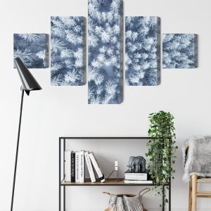 Peinture en plusieurs parties Vue Aérienne De La Forêt D'hiver – Image 9