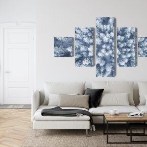 Peinture en plusieurs parties Vue Aérienne De La Forêt D'hiver – Image 6