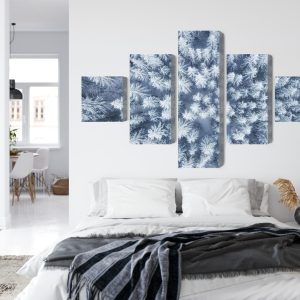Peinture en plusieurs parties Vue Aérienne De La Forêt D'hiver – Image 7