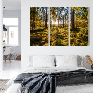 Peinture en plusieurs parties Paysage Forestier Ensoleillé 3D – Image 7