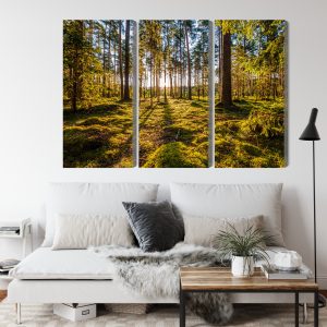 Peinture en plusieurs parties Paysage Forestier Ensoleillé 3D – Image 4