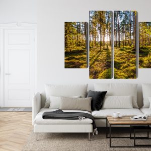 Peinture en plusieurs parties Paysage Forestier Ensoleillé 3D – Image 6