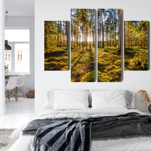 Peinture en plusieurs parties Paysage Forestier Ensoleillé 3D – Image 7