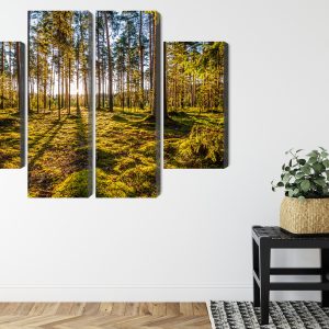 Peinture en plusieurs parties Paysage Forestier Ensoleillé 3D – Image 8