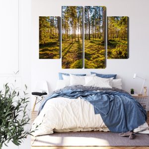 Peinture en plusieurs parties Paysage Forestier Ensoleillé 3D – Image 3
