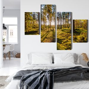 Peinture en plusieurs parties Paysage Forestier Ensoleillé 3D – Image 7