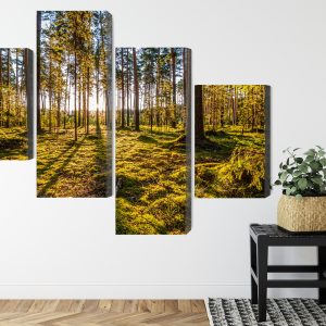 Peinture en plusieurs parties Paysage Forestier Ensoleillé 3D – Image 8