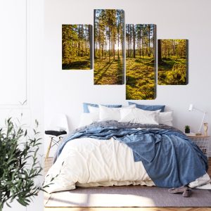 Peinture en plusieurs parties Paysage Forestier Ensoleillé 3D – Image 3