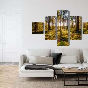 Peinture en plusieurs parties Paysage Forestier Ensoleillé 3D – Image 6