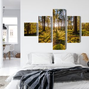 Peinture en plusieurs parties Paysage Forestier Ensoleillé 3D – Image 7