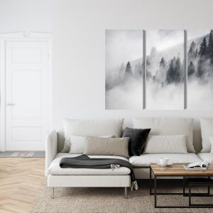 Peinture en plusieurs parties La Forêt Est Enveloppée De Brouillard – Image 6