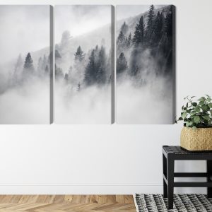 Peinture en plusieurs parties La Forêt Est Enveloppée De Brouillard – Image 8
