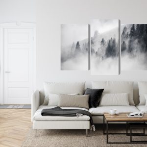 Peinture en plusieurs parties La Forêt Est Enveloppée De Brouillard – Image 6