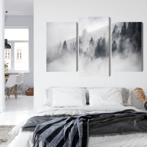 Peinture en plusieurs parties La Forêt Est Enveloppée De Brouillard – Image 7