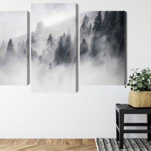Peinture en plusieurs parties La Forêt Est Enveloppée De Brouillard – Image 8
