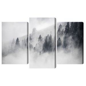 Peinture en plusieurs parties La Forêt Est Enveloppée De Brouillard – Image 2