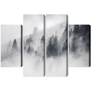 Peinture en plusieurs parties La Forêt Est Enveloppée De Brouillard – Image 2