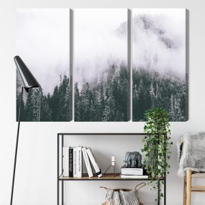 Peinture en plusieurs parties Une Forêt Enveloppée De Brouillard – Image 9