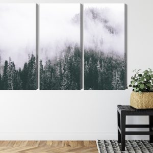 Peinture en plusieurs parties Une Forêt Enveloppée De Brouillard – Image 8