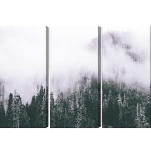 Peinture en plusieurs parties Une Forêt Enveloppée De Brouillard – Image 2