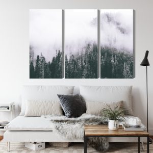Peinture en plusieurs parties Une Forêt Enveloppée De Brouillard – Image 4