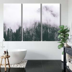 Peinture en plusieurs parties Une Forêt Enveloppée De Brouillard – Image 5