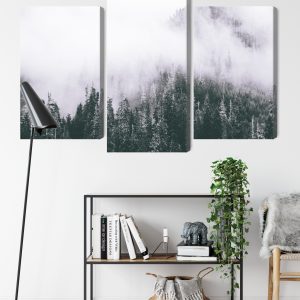 Peinture en plusieurs parties Une Forêt Enveloppée De Brouillard – Image 9